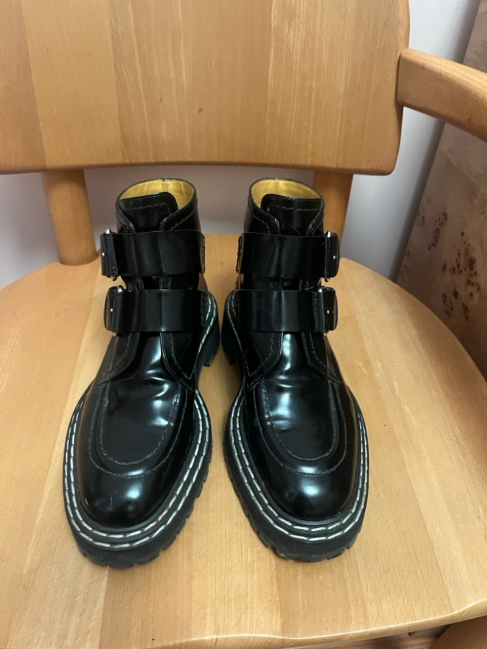 Proenza Schouler Buckle Strap Leather Boots